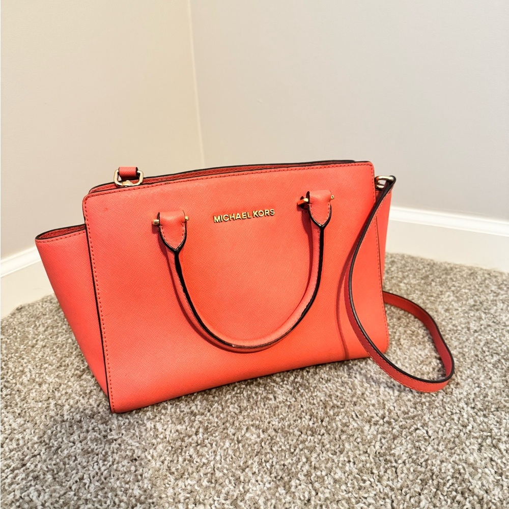 Michael Kors Coral Tote Bag